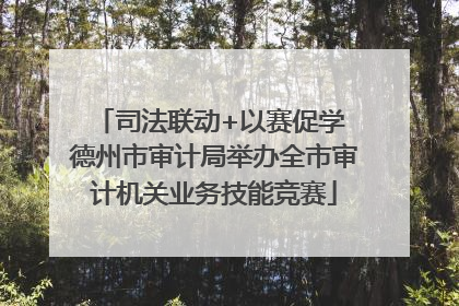 司法联动+以赛促学 德州市审计局举办全市审计机关业务技能竞赛