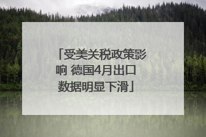 受美关税政策影响 德国4月出口数据明显下滑