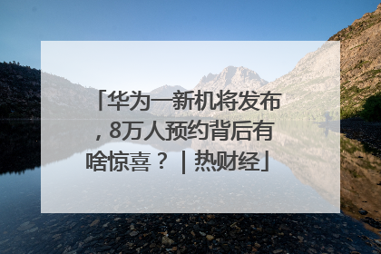 华为一新机将发布，8万人预约背后有啥惊喜？｜热财经