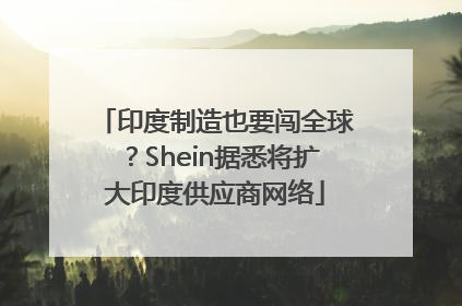 印度制造也要闯全球？Shein据悉将扩大印度供应商网络