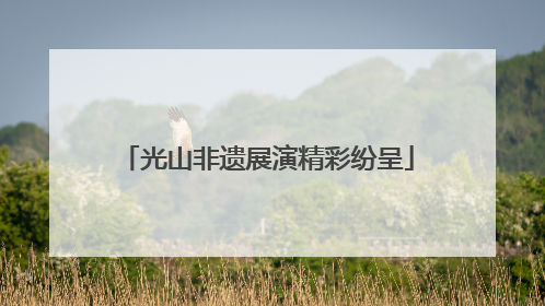 光山非遗展演精彩纷呈