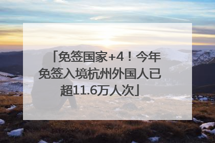 免签国家+4！今年免签入境杭州外国人已超11.6万人次