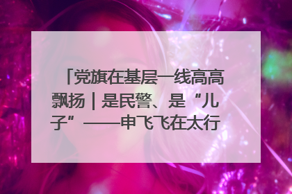 党旗在基层一线高高飘扬｜是民警、是“儿子”——申飞飞在太行山中的一线坚守