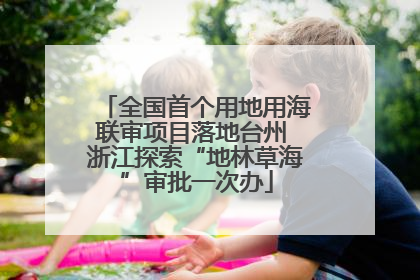 全国首个用地用海联审项目落地台州 浙江探索“地林草海”审批一次办