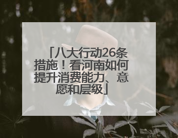 八大行动26条措施！看河南如何提升消费能力、意愿和层级