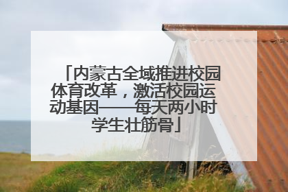 内蒙古全域推进校园体育改革，激活校园运动基因——每天两小时 学生壮筋骨