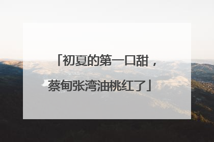 初夏的第一口甜，蔡甸张湾油桃红了