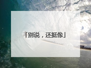 别说，还挺像