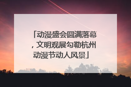 动漫盛会圆满落幕，文明观展勾勒杭州动漫节动人风景