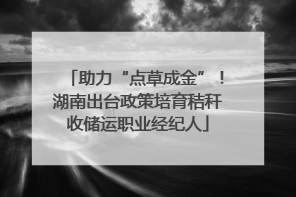 助力“点草成金”！湖南出台政策培育秸秆收储运职业经纪人