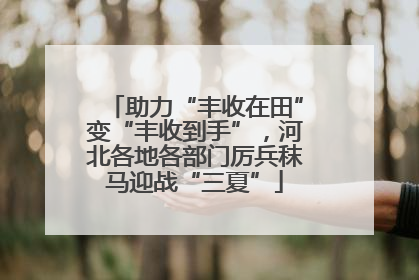 助力“丰收在田”变“丰收到手”，河北各地各部门厉兵秣马迎战“三夏”