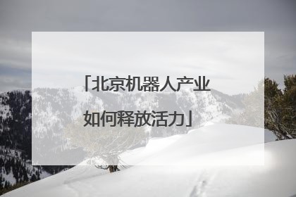 北京机器人产业如何释放活力
