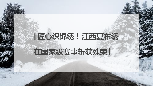 匠心织锦绣！江西夏布绣在国家级赛事斩获殊荣