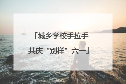 城乡学校手拉手 共庆“别样”六一