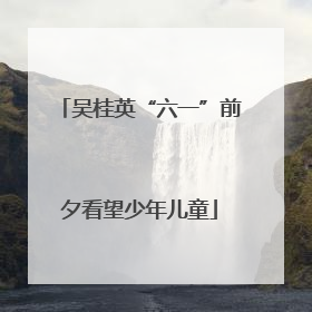 吴桂英“六一”前夕看望少年儿童