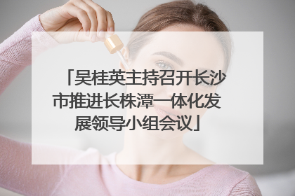 吴桂英主持召开长沙市推进长株潭一体化发展领导小组会议