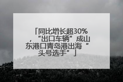 同比增长超30%，“出口车辆”成山东港口青岛港出海“头号选手”