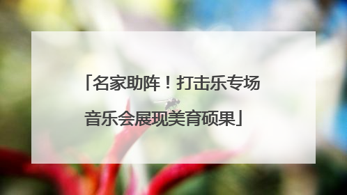 名家助阵！打击乐专场音乐会展现美育硕果