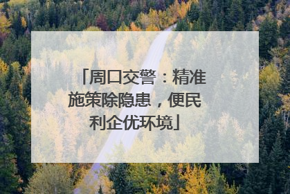 周口交警：精准施策除隐患，便民利企优环境