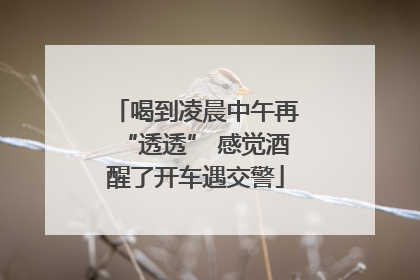 喝到凌晨中午再“透透” 感觉酒醒了开车遇交警