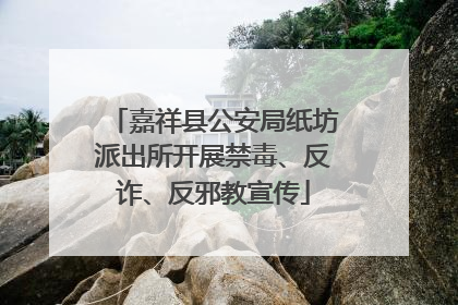 嘉祥县公安局纸坊派出所开展禁毒、反诈、反邪教宣传