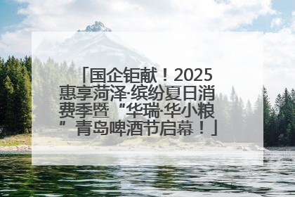 国企钜献！2025惠享菏泽·缤纷夏日消费季暨“华瑞·华小粮”青岛啤酒节启幕！
