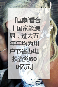 国新看台丨国家能源局：过去五年年均为用户节省办电投资约600亿元