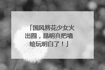 国风簪花少女火出圈，昆明真把墙绘玩明白了！
