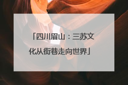 四川眉山：三苏文化从街巷走向世界