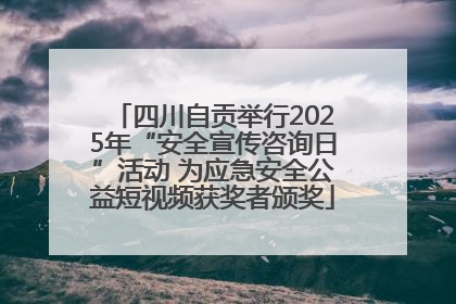 四川自贡举行2025年“安全宣传咨询日”活动 为应急安全公益短视频获奖者颁奖
