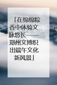 在绵绵粽香中体验文脉悠长——郑州文博织出端午文化新风景
