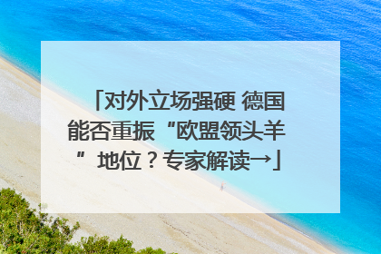 对外立场强硬 德国能否重振“欧盟领头羊”地位？专家解读→