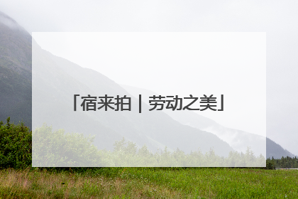 宿来拍｜劳动之美
