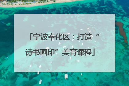 宁波奉化区：打造“诗书画印”美育课程