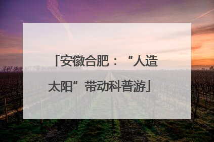 安徽合肥：“人造太阳”带动科普游