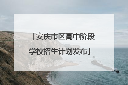 安庆市区高中阶段学校招生计划发布