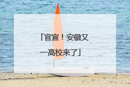 官宣！安徽又一高校来了