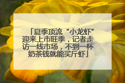 夏季顶流“小龙虾”迎来上市旺季，记者走访一线市场，不到一杯奶茶钱就能买斤虾