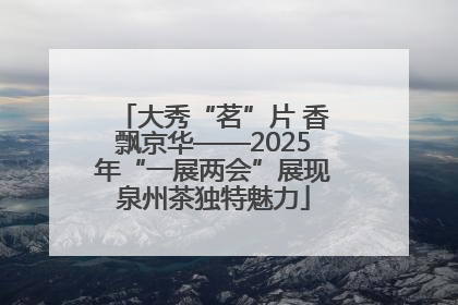 大秀“茗”片 香飘京华——2025年“一展两会”展现泉州茶独特魅力