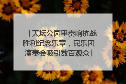 天坛公园里奏响抗战胜利纪念乐章，民乐团演奏会吸引数百观众
