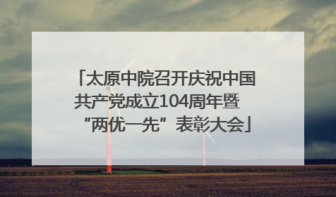 太原中院召开庆祝中国共产党成立104周年暨“两优一先”表彰大会