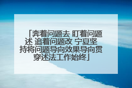 奔着问题去 盯着问题述 追着问题改 宁夏坚持将问题导向效果导向贯穿述法工作始终
