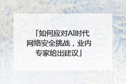 如何应对AI时代网络安全挑战，业内专家给出建议