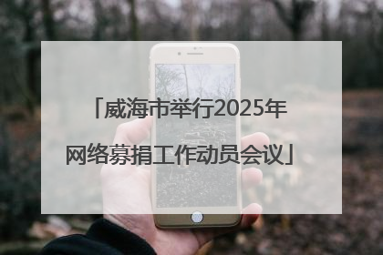 威海市举行2025年网络募捐工作动员会议