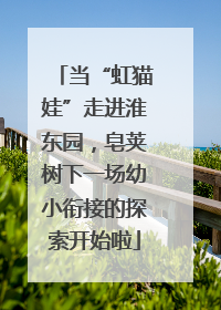 当“虹猫娃”走进淮东园，皂荚树下一场幼小衔接的探索开始啦