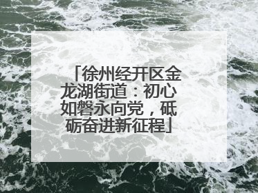 徐州经开区金龙湖街道：初心如磐永向党，砥砺奋进新征程