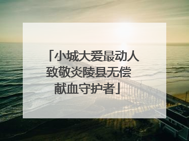 小城大爱最动人 致敬炎陵县无偿献血守护者