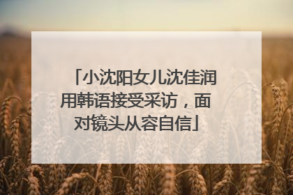 小沈阳女儿沈佳润用韩语接受采访，面对镜头从容自信