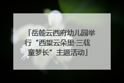 岳麓云西府幼儿园举行“西望云朵里·三载童梦长”主题活动