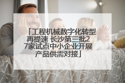 工程机械数字化转型再提速 长沙第三批27家试点中小企业开展产品供需对接